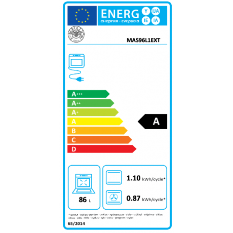 BERTAZZONI MAS96L1EXT Κουζίνα Αερίου 90cm Inox
